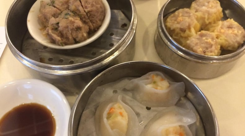A selection of dumplings and meatballs from the dim sum carts at Won Won Seafood Restaurant in Duluth. CONTRIBUTED BY WENDELL BROCK