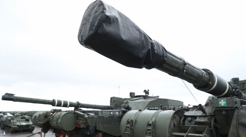 British Army Challenger 2 tanks. (Photo: Sean Gallup/Getty Images)