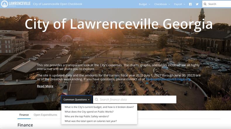 Lawrenceville is making it easier for citizens to keep tabs on how the city is spending revenue with the addition of Open Checkbook to its Financial Services Department. (Courtesy City of Lawrenceville)