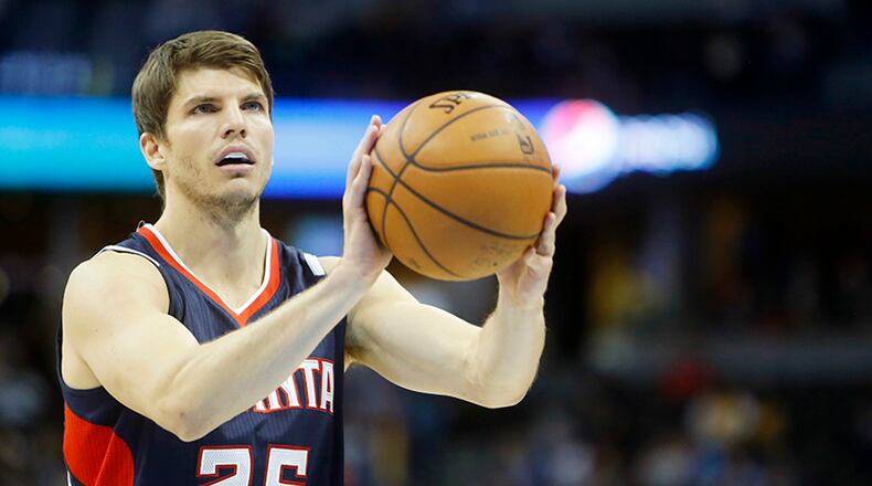 Hawks guard Kyle Korver has hit a 3-pointer in 88-straight games.