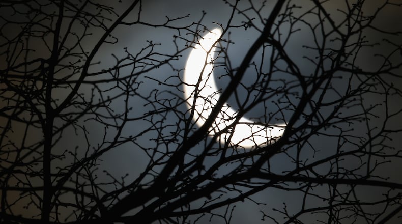 A rare partial solar eclipse is seen over Northampton, England in March 2015. A partial solar eclipse was visible on Friday, July 13th only in parts of the South Pacific.
