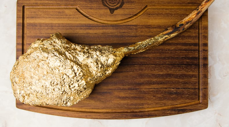 Feast of gold-crusted steaks when Steak Market opens later this year. / Courtesy of Steak Market