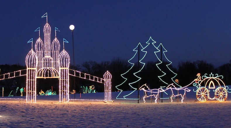 Galaxy of Lights at Huntsville Botanical Garden in Huntsville, Ala., features one-of-a-kind displays designed, built and installed by volunteers. CONTRIBUTED BY HUNTSVILLE BOTANICAL GARDEN