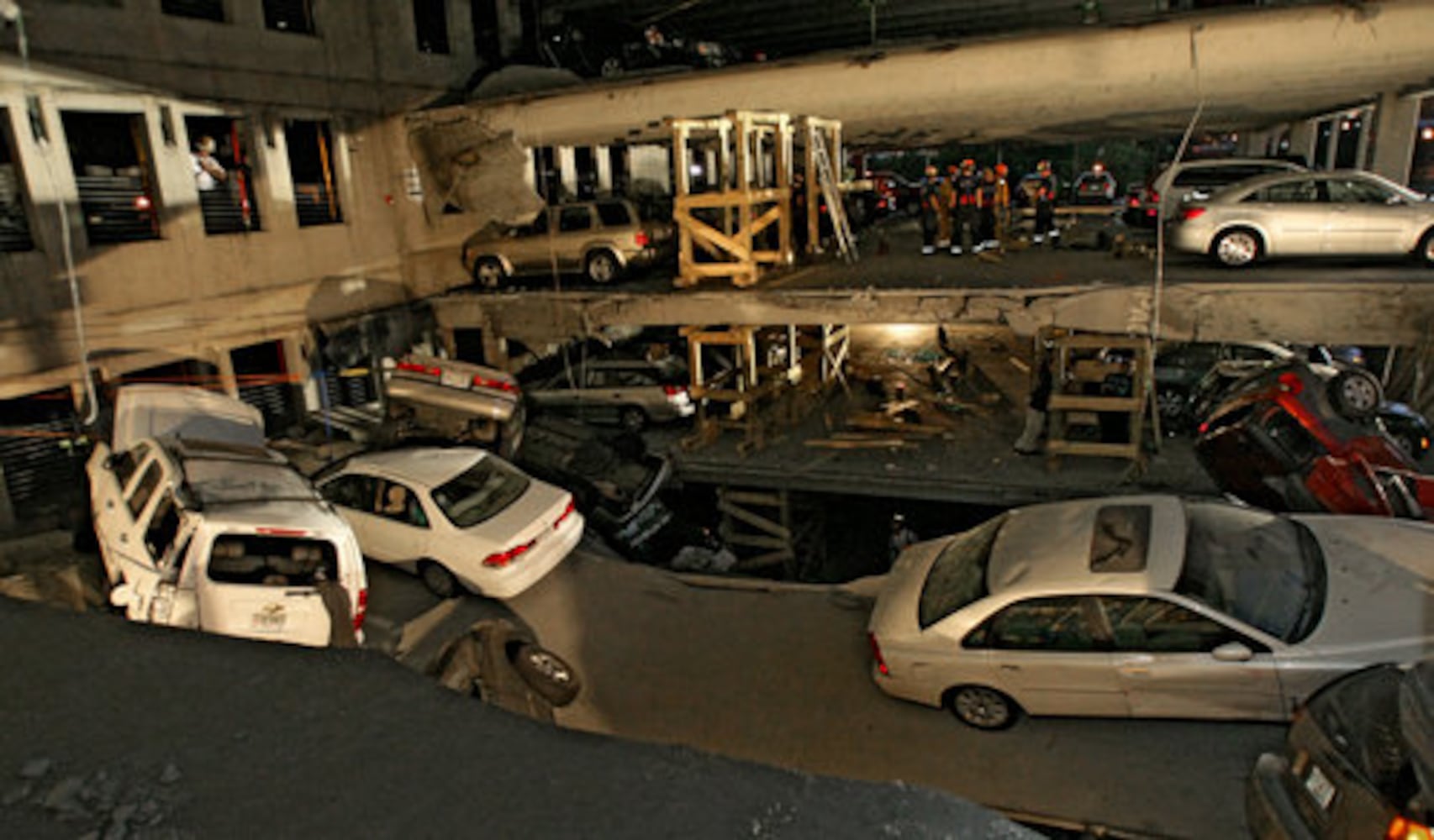 Parking deck collapse in Midtown