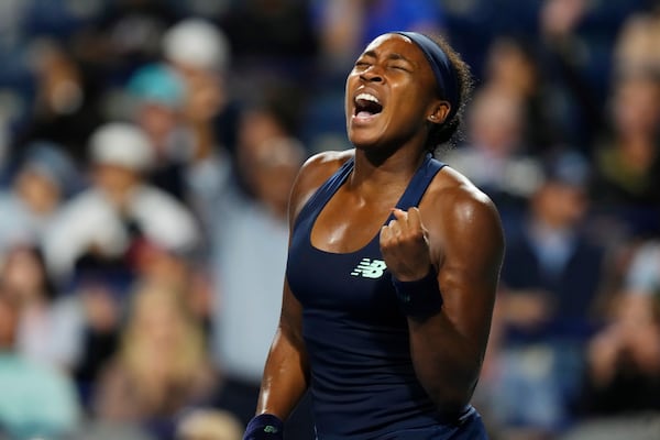 Coco Gauff during a recent tournament in Toronto. (Chris Young/The Canadian Press via AP)