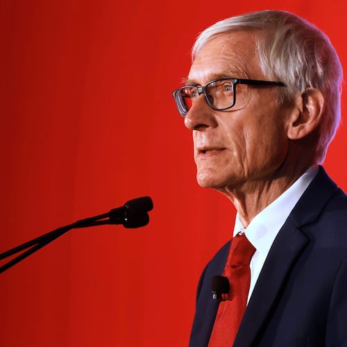 Wisconsin Gov. Tony Evers speaks in Bristol, Wis., Dec. 5, 2024. (Sean Krajacic/The Kenosha News via AP, file)