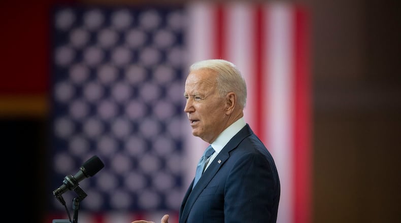 President Joe Biden delivers a speech about voting rights on Tuesday, July 13, 2021 at the National Constitution Center in Philadelphia. (Jose F. Moreno/The Philadelphia Inquirer/TNS)