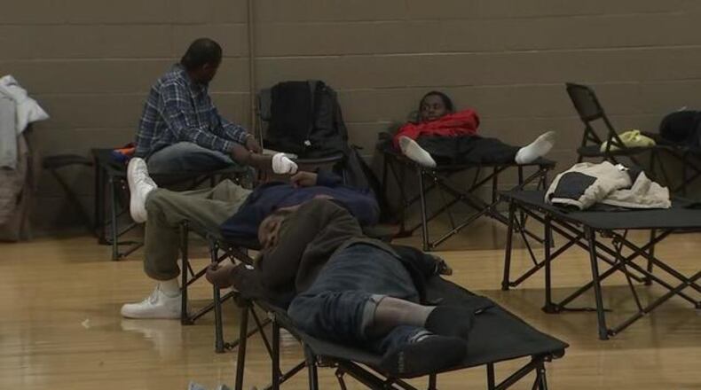 A warming station in DeKalb County. (Credit: Channel 2 Action News)
