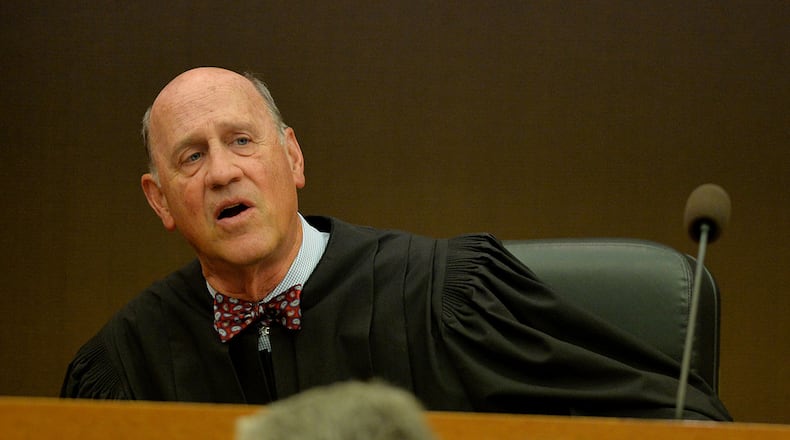 SEPTEMBER 30, 2014 ATLANTA Fulton County Superior Court Judge Jerry Baxter presides over the trial Tuesday morning. Testimony begins in the Atlanta Public Schools test-cheating trial before Judge Jerry Baxter in Fulton County Superior Court, Tuesday September 30, 2014. (Atlanta Journal-Constitution, Kent D. Johnson, Pool)