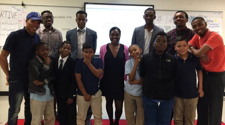 Students from Clark Atlanta University and Morehouse College have provided mentoring and guidance to fourth and fifth graders at Riverside Intermediate School. Courtesy of Cobb County School District