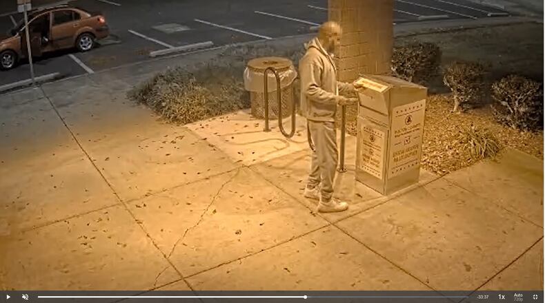The movie "2000 Mules" includes video surveillance of a Fulton County ballot drop box that shows a man delivering ballots at night during the 2020 presidential election.