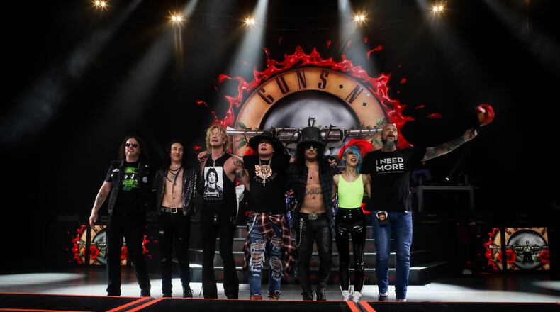 Guns N' Roses performed a pre-Super Bowl concert in Miami and announced a stadium tour the day after the game. They were scheduled to play Atlanta in August, but the tour was moved to 2021 - without an Atlanta show. Photo: Contributed