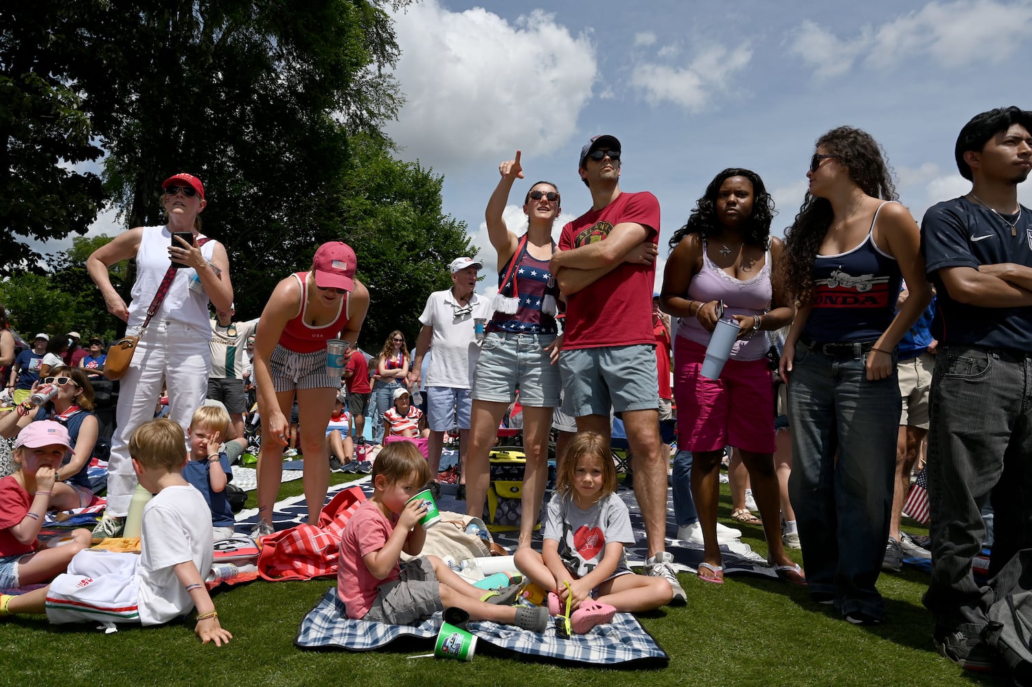 World Cup fans for USA vs Australia game