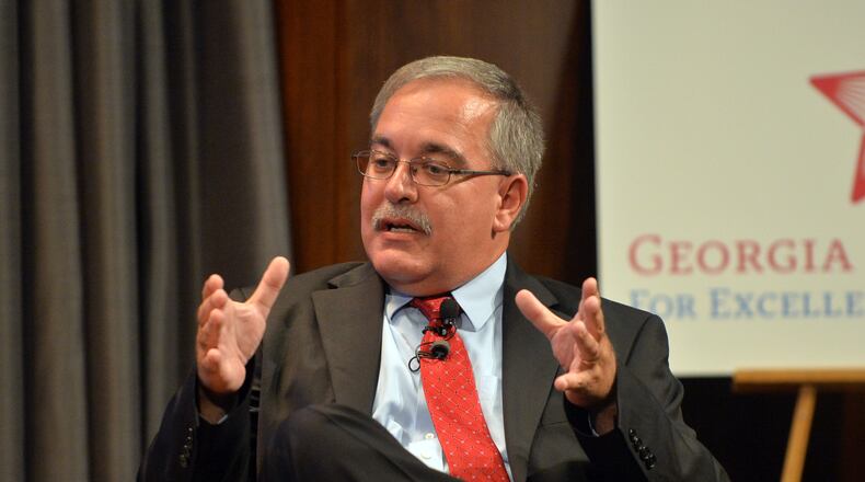 State Superintendent Richard Woods addresses concerns about the federal Every Student Succeeds Act and mental health programs. KENT D. JOHNSON / KDJOHNSON@AJC.COM