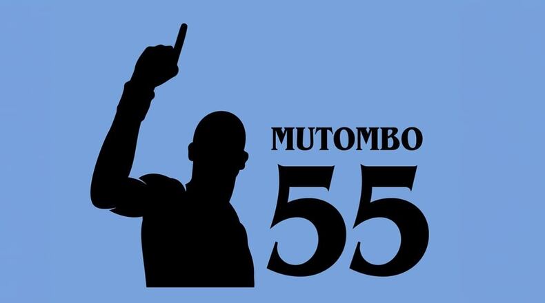 The Hawks will have a decal on the court honoring Dikembe Mutombo during Monday's game against the Mavericks.
