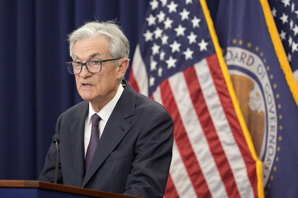 Federal Reserve Board Chairman Jerome Powell speaks during a news conference at the Federal Reserve in Washington, Wednesday, June 18, 2025. (AP Photo/Mark Schiefelbein)