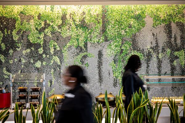 Delta Air Lines celebrates the opening of the new Concourse D Sky Club at Hartsfield-Jackson Atlanta International Airport on Monday. (Chris Rank/Rank Studios)