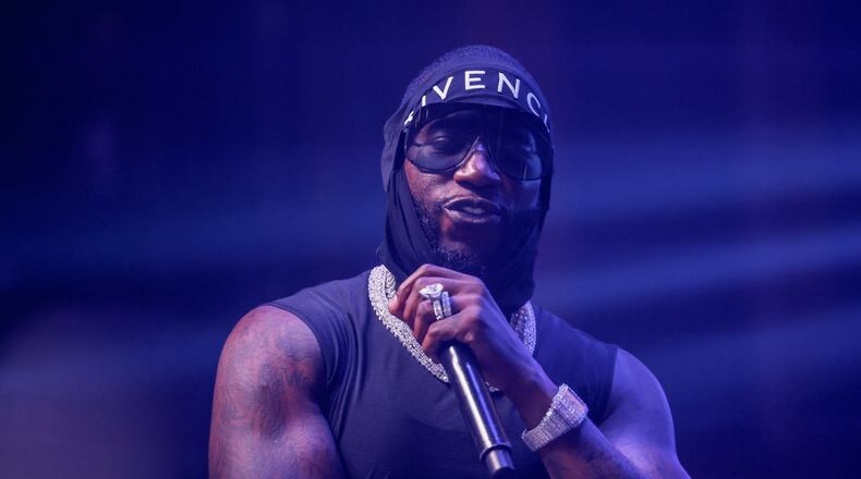 Rapper and record executive Gucci Mane performs in front of an energetic crowd on the same day he released his new album "Breath Fresh Air" at The Tabernacle on Tuesday, October 17, 2023, in Atlanta.
Miguel Martinez /miguel.martinezjimenez@ajc.com