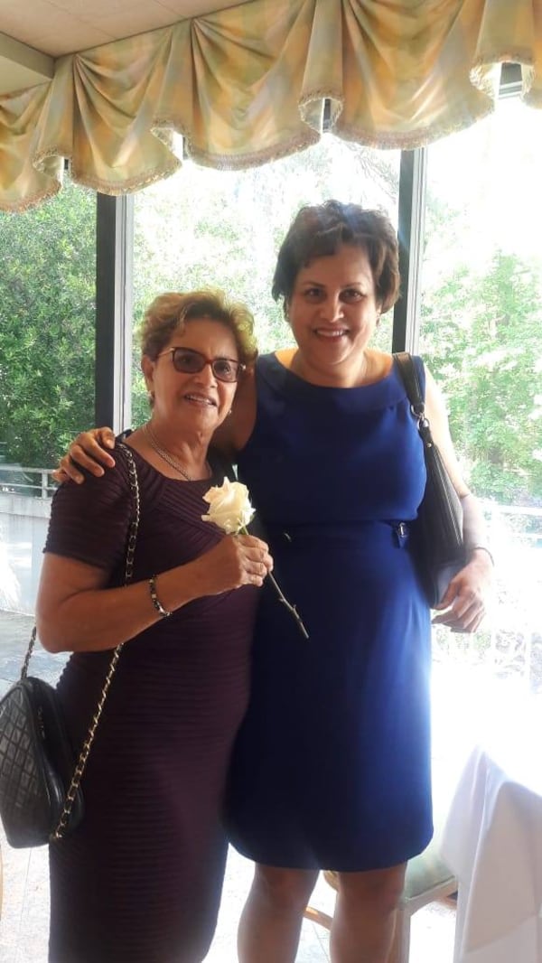 Kathryn Whitbourne (right) and her mother, Fay, at Swan Coach House in Atlanta on Mother's Day 2018. (Courtesy)