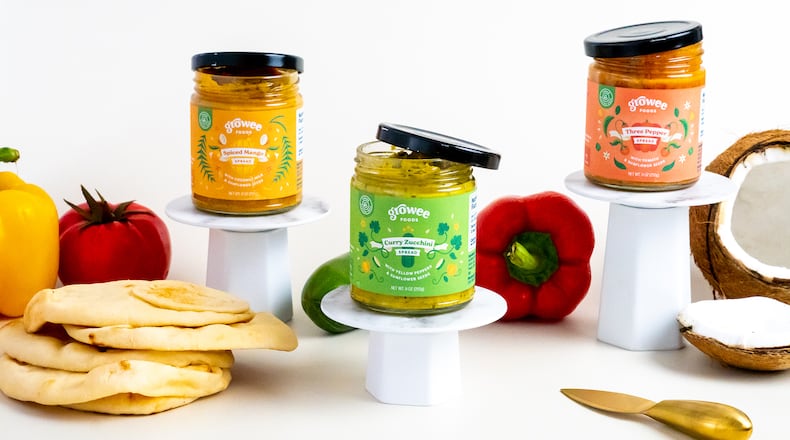 Savory spreads from Growee Foods. Courtesy of Carolina Ovella