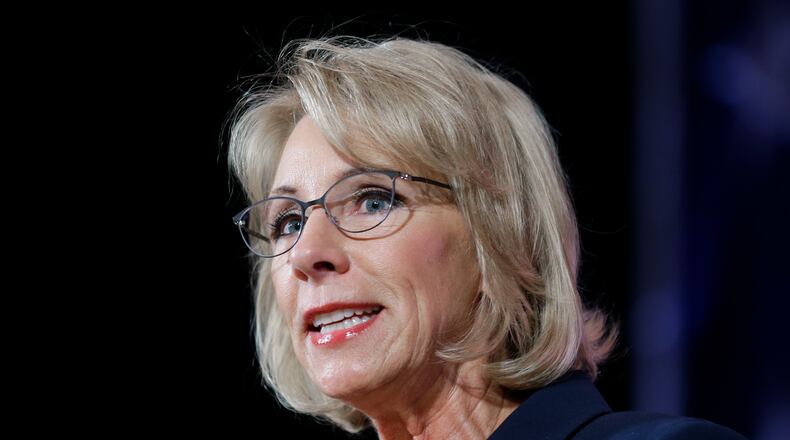 Education Secretary Betsy DeVos signed off today on Georgia's education plan. (AP Photo/Ted S. Warren, File)