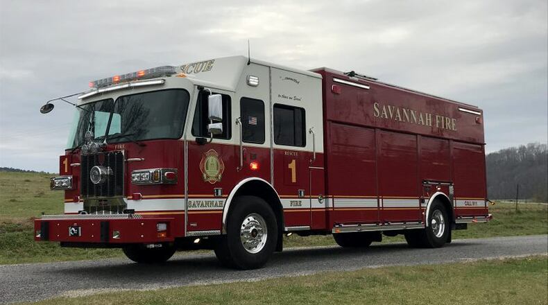 A Sutphen heavy rescue fire truck, similar to this one recently sold to Savannah, is being acquired for the Roswell Fire Department at a cost of $1.17 million. SUTPHEN CORP.
