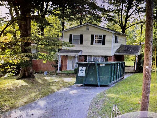 The home on Eleanor Terrace in the historic Collier Heights neighborhood in 2019 being renovated. Shaina Riggins, who bought the home in April 2020, was eventually cited by the city for the work, even though she didn't have it done. Photo by Google