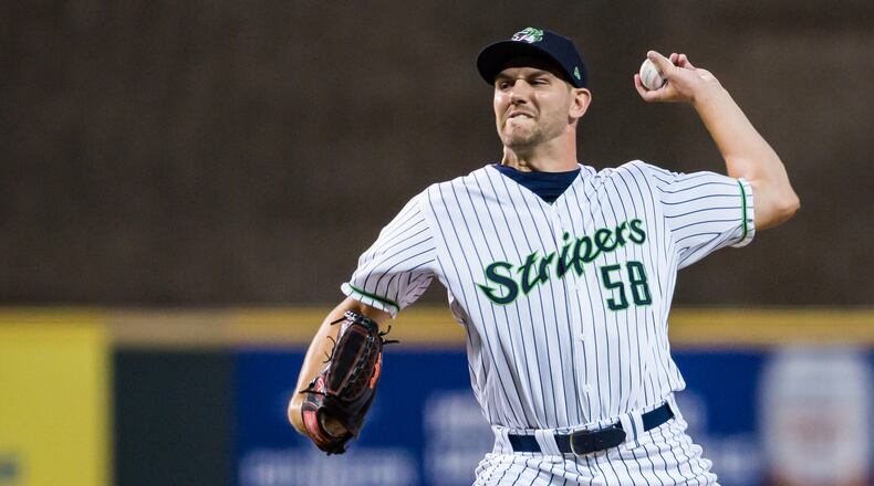 Reliever Dylan Lee a 1.58 ERA in 45-2/3 innings with the Gwinnett Stripers in the 2021 season. (Will Fagan/Gwinnett Stripers)