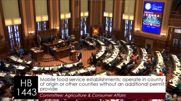 ariel view of the Georgia House chamber