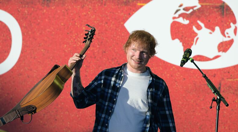 NEW YORK, NY - SEPTEMBER 26: Musician Ed Sheeran performs on stage at the 2015 Global Citizen Festival to end extreme poverty by 2030 in Central Park on September 26, 2015 in New York City. (Photo by Theo Wargo/Getty Images for Global Citizen)