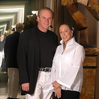 Howard and Lynne Halpern chair the first annual Cattle Barons Ball, a benefit for the American Cancer Society at their Buckhead residence. (Mikhail Boutchine/AJC 2003)