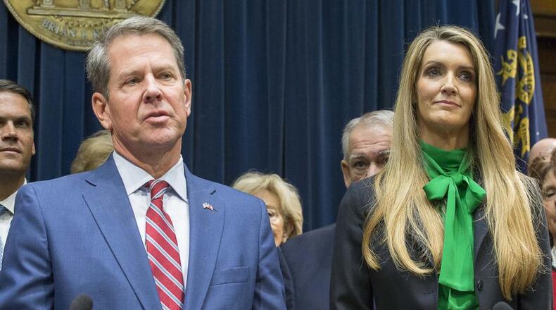 Gov. Brian Kemp tapped finance executive Kelly Loeffler to a U.S. Senate seat. AJC/Alyssa Pointer