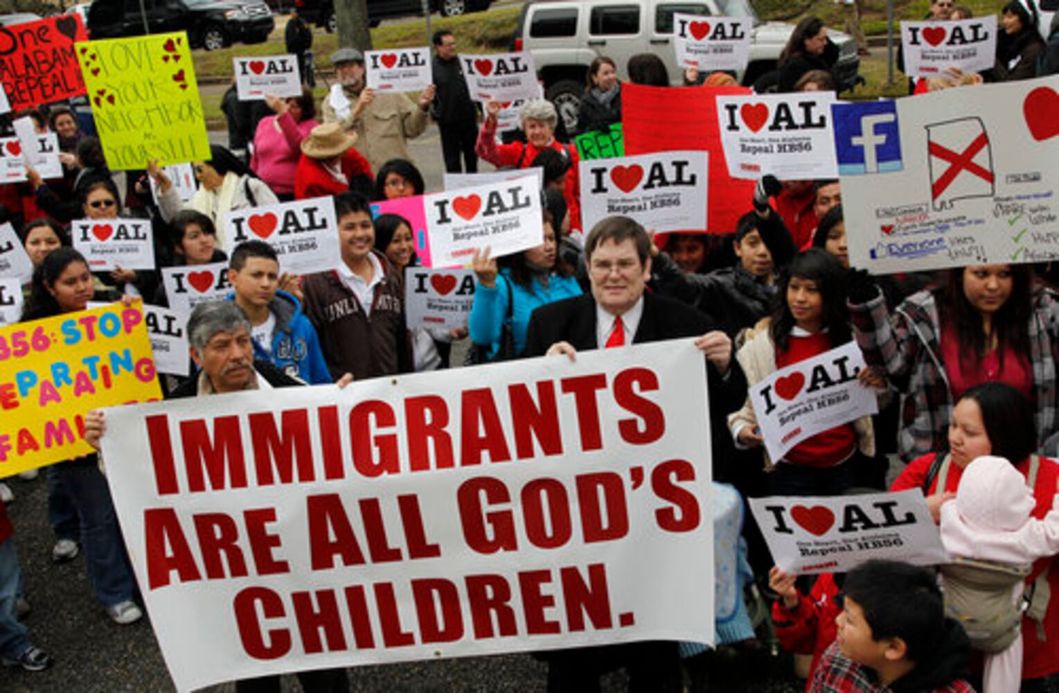 Protesters rally against Alabama immigration bill