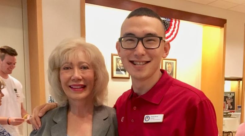 Valerie Clark, candidate for Georgia House District 101, and Zhanik Brock. (Via Twitter, @GwinnettGOP)