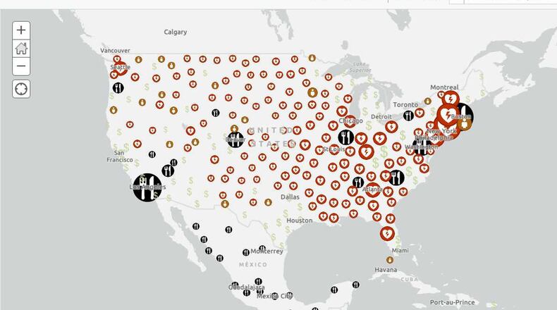 This map by the civic group GroundBreakers shows food banks, COVID-19 testing sites, medical and other resources. GroundBreakers created the map to assist people in need of such help as part of the response to the coronavirus pandemic.