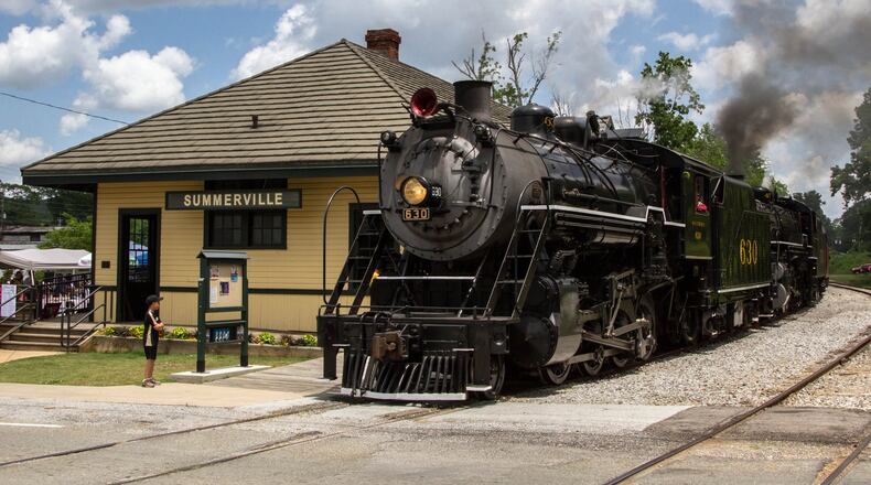 Visitors to the Trains & Tracks Expo in Summerville get to see a working engine up close and swap or buy train memorabilia. Contributed by Summerville Main Street