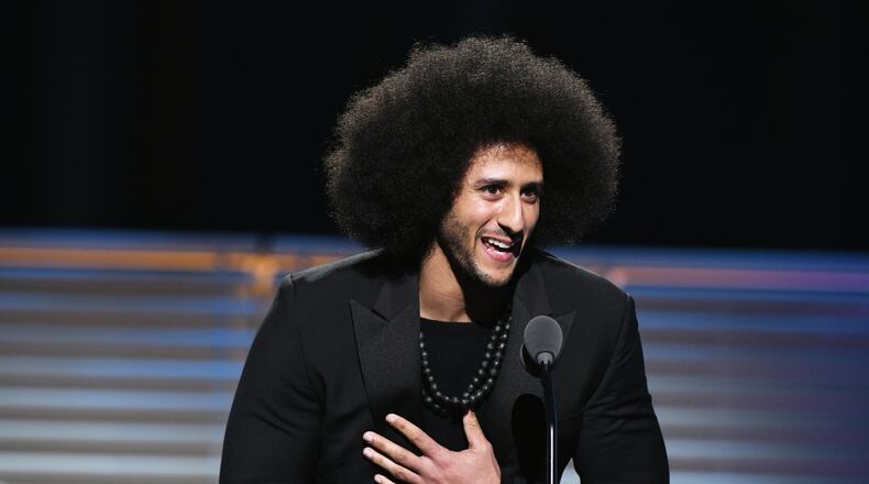 Colin Kaepernick receives the SI Muhammad Ali Legacy Award during SPORTS ILLUSTRATED 2017 Sportsperson of the Year Show on December 5, 2017 at Barclays Center in New York City.