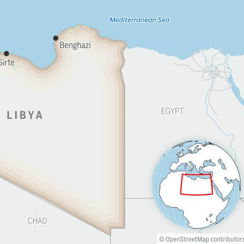 This is a locator map for Libya with its capital, Tripoli. (AP Photo)