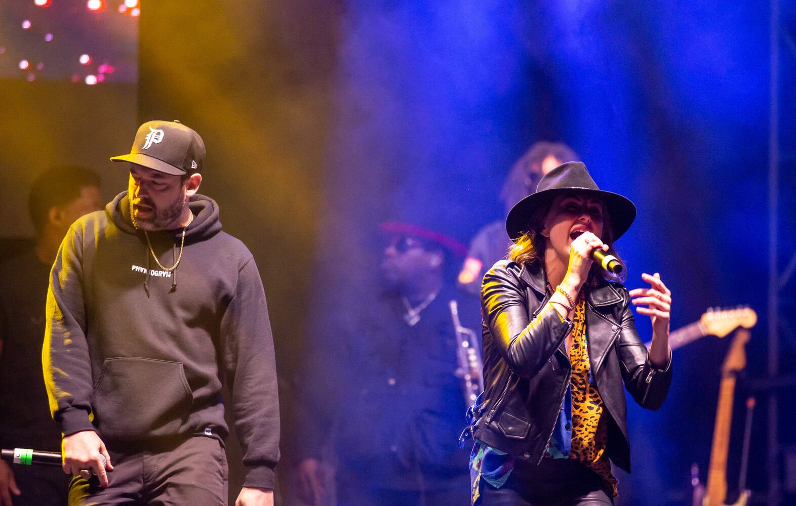 Big Grams – Big Boi’s pairing with trip-hop duo Phantogram (Sarah Barthel and Josh Carter) -  played the final show of the "Big Night Out" concert series at Centennial Olympic Park on Oct. 25, 2020.