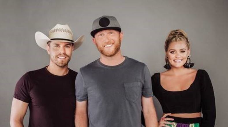 Cole Swindell (center) will be joined by Dustin Lynch and Lauren Alaina for his fall tour.