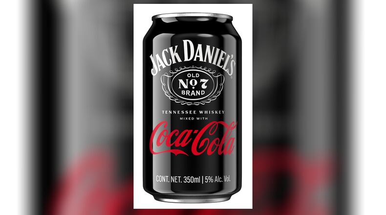 Jack Daniel’s & Coca-Cola, inspired by the classic bar cocktail, will be made with Jack Daniel’s Tennessee Whiskey and Coca-Cola. (prototype can, Courtesy of Brown-Forman Corporation/The Coca-Cola Company)