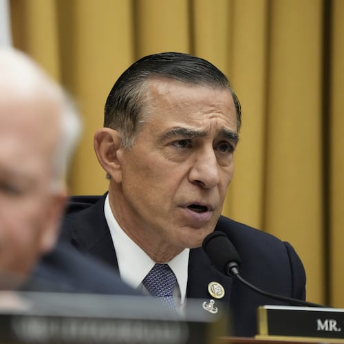 FILE - Rep. Darrell Issa, R-Calif., speaks during a House Judiciary Committee hearing, Sept. 20, 2023, on Capitol Hill in Washington. (AP Photo/Jacquelyn Martin, File)