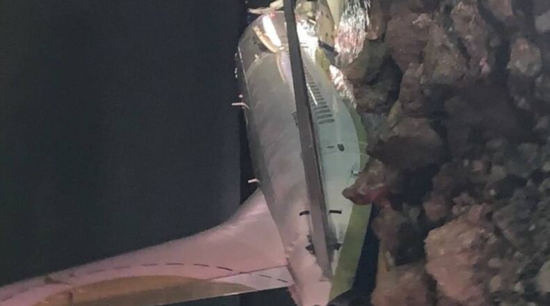 All the passengers and crew members evacuated the plane safely.