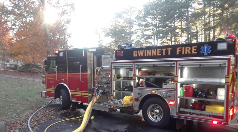 A Lawrenceville home was "heavily damaged" by a Wednesday afternoon fire.