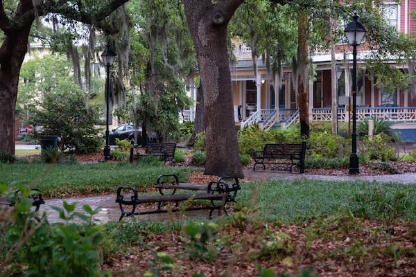 Luciana Spracher, archives and history officer for the city of Savannah, found enough evidence to designate Whitefield Square in Savannah an inactive historical burial ground for Black and formerly enslaved people. Photographed on Wednesday, April 29, 2026. (Ben Gray for the AJC)