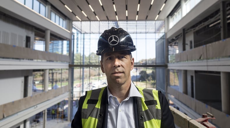 11-13-2017 - Sandy Springs, GA - Dietmar Exler, 49, President and CEO of Mercedes-Benz USA, poses for a portrait after giving members of the press a tour of the future Mercedes-Benz USA headquarters in Sandy Springs, Georgia, on Monday, Nov. 13, 2017. The site, which is currently under construction, is expected to be finished late in the first quarter of 2018. (CASEY SYKES, CASEY.SYKES@AJC.COM)