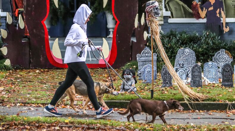 Grant Park is just one of several Atlanta neighborhoods known for good trick-or-treating, but some residents say the tradition seems to be waning. (John Spink/AJC 2021)