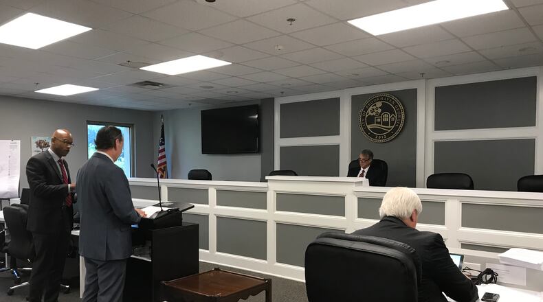 Hearing officer William Linkous listens to testimony from the city of Brookhaven and representatives of Josephine nightclub on May 7, 2019. TIA MITCHELL/TIA.MITCHELL@AJC.COM