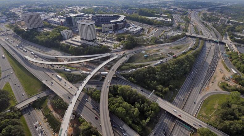 Traffic woes were minimal for the Braves’ season opener at the new SunTrust Park. AJC file