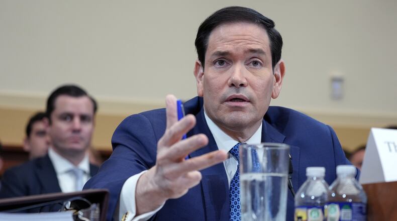 Secretary of State Marco Rubio speaks during a House Committee on Foreign Affairs hearing, Wednesday, June 3, 2026, on Capitol Hill, in Washington. (AP Photo/Mariam Zuhaib)